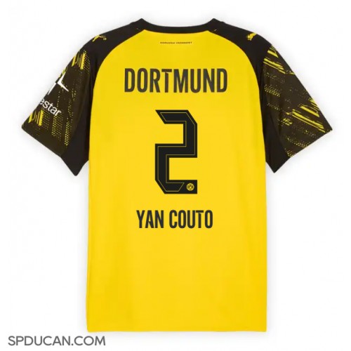 Muški Nogometni Dres Borussia Dortmund Yan Couto #2 Domaci 2025-26 Kratak Rukav
